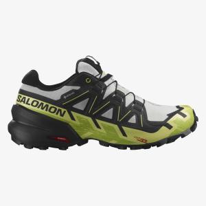 サロモン SPEEDCROSS 6 GORE-TEX(スピードクロス 6 ゴアテックス) 27.0cm L.ROCK/BLACK/S.LIME｜naturum-fashion