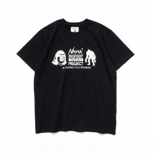 トップス(メンズ) ナンガ TACOMA FUJI RECORDS コラボ  ビッグフット サーベイ プロジェクト ロゴティー XL ブラック｜naturum-fashion
