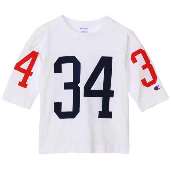 トップス チャンピオン 24春夏 FOOT BALL T-SHIRT(フットボールTシャツ)キッズ ...