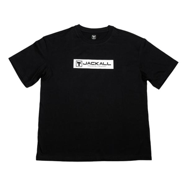 フィッシングウェア ジャッカル ショートスリーブロゴティーシャツ S ブラック