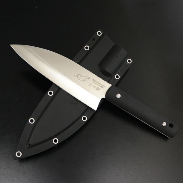 アウトドアナイフ G・サカイ サビナイフ 4 出刃鯱 両刃 直刃 刃長(170mm) ブラック