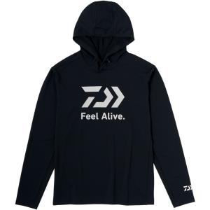 フィッシングウェア ダイワ DE-3424 サンブロックドライフーディーシャツ L ブラック｜naturum-fishingstore