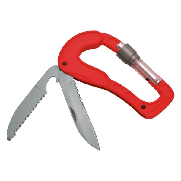 アウトドアナイフ baladeo Carabiner Cliff RED