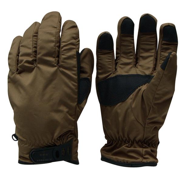 アウトドアグローブ アクシーズクイン ウォームライトシェルグローブ M ブラウン