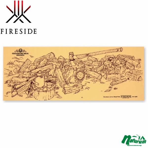 Fireside 絵画手ぬぐい グレンスフォシュブルーク 350×900mm イエロー