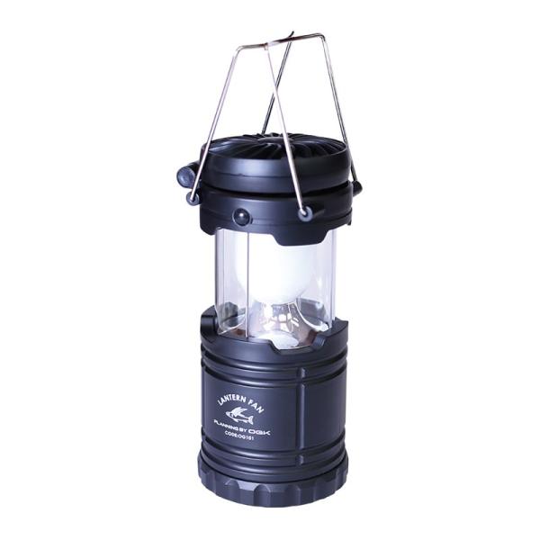 アウトドアランタン 大阪漁具 ランタン扇風機 最大80ルーメン 単三電池式 L ブラック