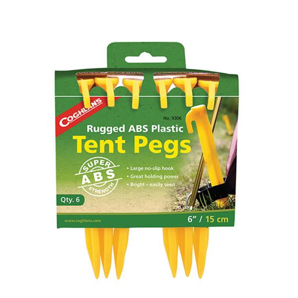 キャンプ設営用具 コフラン ABSテントペグ 6インチ 6pk #9306