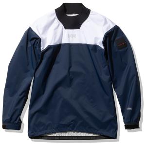 トップス(メンズ) ヘリーハンセン チーム スモック トップ V メンズ S オーシャンネイビー×ホワイト