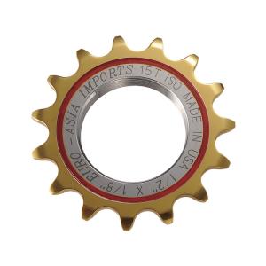 自転車用品 Euro-Asia Imports Gold Medal Pro ゴールド仕上固定ギア 15Tの商品画像