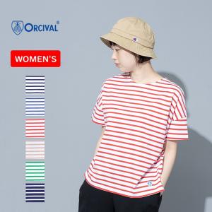 トップス(レディース) ORCIVAL W WIDE BOAT NECK P.O. SHORT SLEEVE ウィメンズ 1 WHITE×RED｜naturum-od