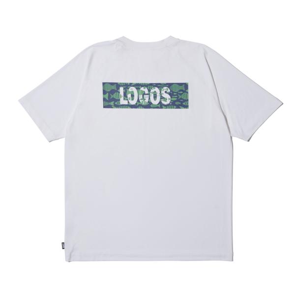 サマーウェア(メンズ) ロゴス ラッシュガード バックプリント Tシャツ メンズ L ホワイト