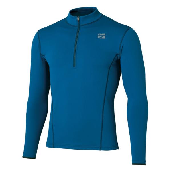 サマーウェア(メンズ) ファイントラック フラッドラッシュ ジップネック メンズ L フェザーネイビ...