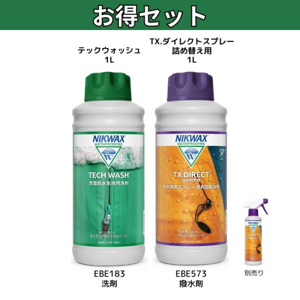 ニクワックス 洗剤と撥水スプレー詰替用の大容量セット 1L/1L
