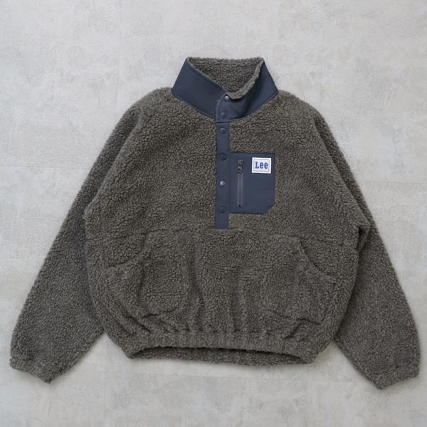 アウター(メンズ) Lee HALF-ZIP BOA JACKET M CHARCOAL GRAY