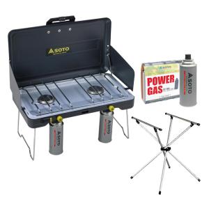 SOTO ツーバーナー 2バーナー+ウォータージャグ+システムスタンドST-601+パワーガス 3本パック SOTO ツーバーナー SOTO 2バーナー+ウォータージャグ+システムスタンド