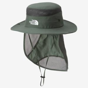 ザ・ノース・フェイス 24春夏 Kid’s SUNSHIELD HAT(サンシールド ハット)キッズ KL タイムグリーン(TG)｜naturum-od