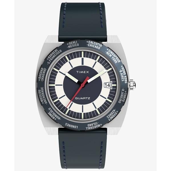 アウトドアウォッチ・時計 タイメックス 国内正規品 Q TIMEX 1972 ワールドタイム ブルー