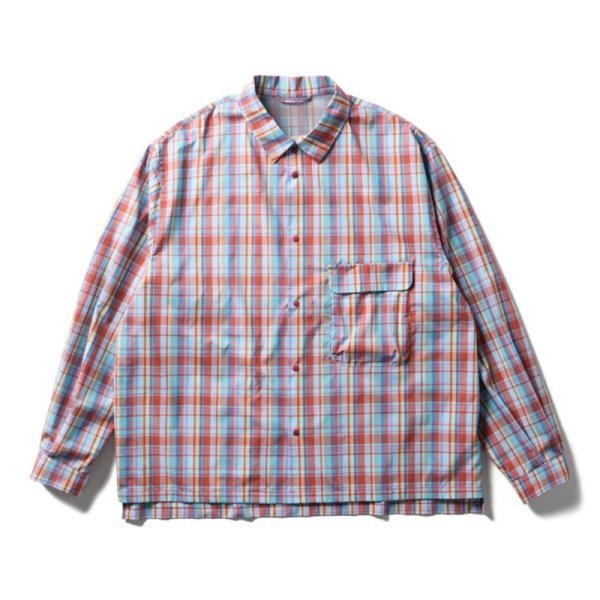 トップス(メンズ) スノーピーク Fade Check Breezy Shirt M RED