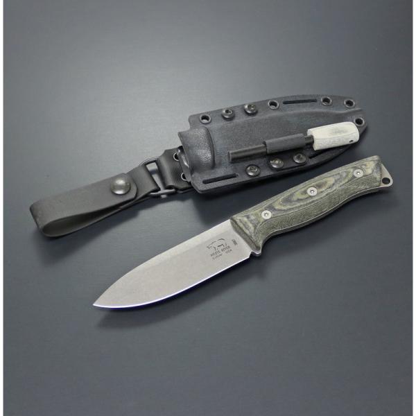 アウトドアナイフ ホワイトリバー 正規品 ウルスス 45 ブラック/OD リネン マイカルタ