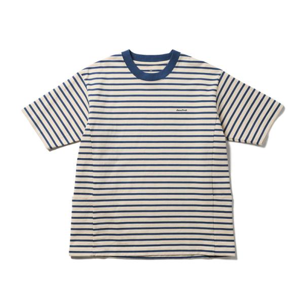 トップス(メンズ) スノーピーク Heavy Cotton Border T-Shirt M Blu...