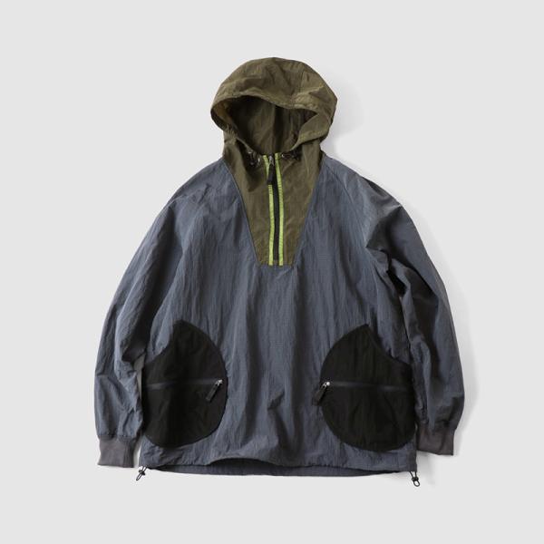 アウター(メンズ) gym master リップストップナイロンDPアノラックパーカー M 80)チ...