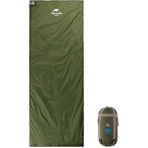 封筒型シュラフ Naturehike LW180ミニ コットンスリーピングバック 右開き グリーン