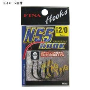 フック・シンカー・オモリ FINA NSS HOOK(エヌエスエスフック) #4/0 ブラックニッケ...