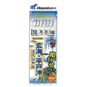 船釣り・船竿 ハヤブサ 喰わせサビキ 玄海・平戸沖スペシャル 鈎10/ハリス20 白