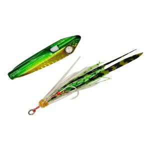 タイラバ タイテンヤ ジャッカル ビンビンインチク 160g F185 グリーンゴールド/オーロラシュリンプT+