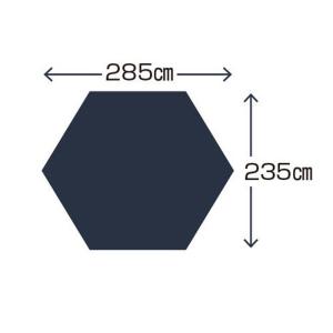 キャプテンスタッグ テントグランドシートUA-34ヘキサ300用｜naturum-outdoor
