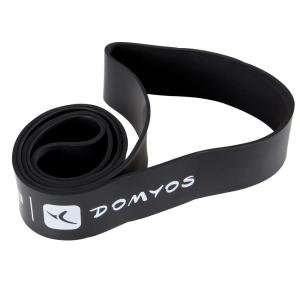 トレーニング器具 DOMYOS エラスティックバンド トレーニングチューブ 60kg ブラック