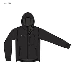 フィッシングウェア パズデザイン ストレッチウォームパーカー M ブラック×ホワイト