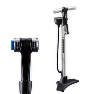 自転車メンテナンス用品 パナレーサー BFP-02AGEZ2-S ワンタッチフロアポンプ ゲージ付 シルバー