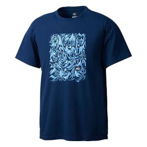 アウトドアシャツ ミレー マウンテン レンジ Tシャツ ショートスリーブ メンズ S ネイビー