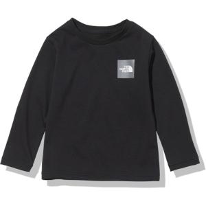 アウトドアウェア ザ ノースフェイス 21秋冬 ロングスリーブ スモール スクエア ロゴ ティー キッズ 130 ブラック