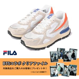 スニーカー フィラ BTSコラボ クリアファイル付き ZAGATO WASHING 28.0cm Orange×Blue×Grey