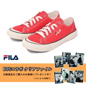 スニーカー フィラ BTSコラボ クリアファイル付き FILA BUMPER 28.0cm Beige×Black×Red