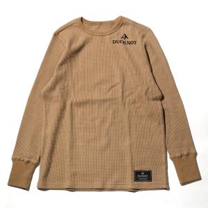 アウトドアシャツ DUCKNOT 21秋冬 サーマル ロングスリーブ Tシャツ M タン