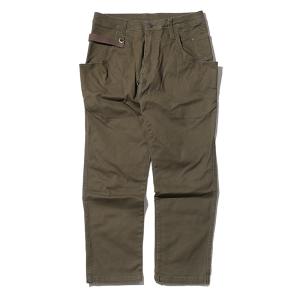 アウトドアパンツ DUCKNOT 21秋冬 サムライテーパードパンツ ツイル XL オリーブドラブ
