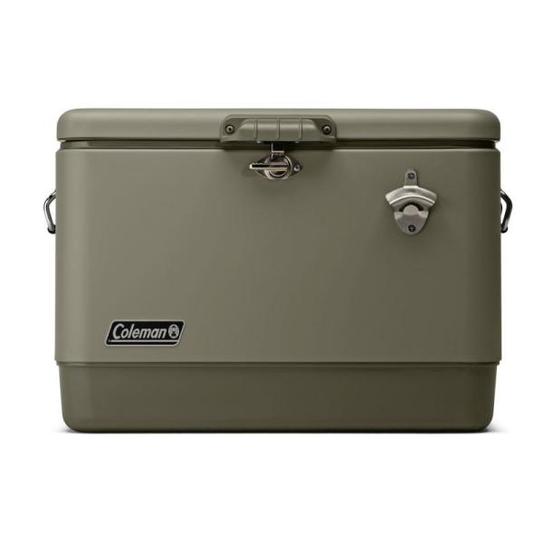 キャンプクーラー コールマン(Coleman) 54QT スチールベルト クーラー 約51L セージ