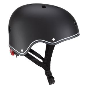 プロテクション GLOBBER LEDライト付きヘルメット 自転車 キックボード 48-53 ブラック