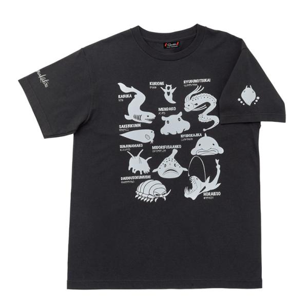 フィッシングウェア がまかつ Tシャツ(深海生物) GM3678 M スモークブラック