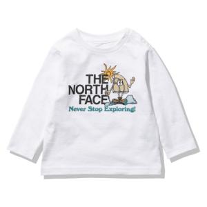 アウトドアウェア ザ・ノースフェイス 22春夏 B L/S GRAPHIC TEE(ロングスリーブ グラフィック ティー)ベビー 80cm ホワイト(W)