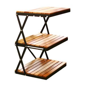 アウトドアスタンド ANOBA ウッドラック 3段