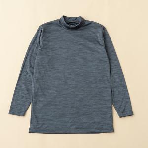アウトドアシャツ アズ BREEZE TEX 長袖ハイネックシャツ L チャコール杢