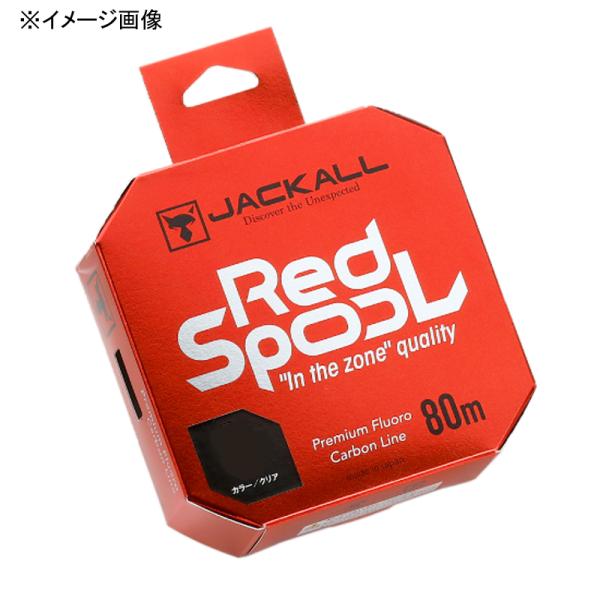 ルアー釣り用フロロライン ジャッカル レッドスプール 80m 6号/24lb クリア