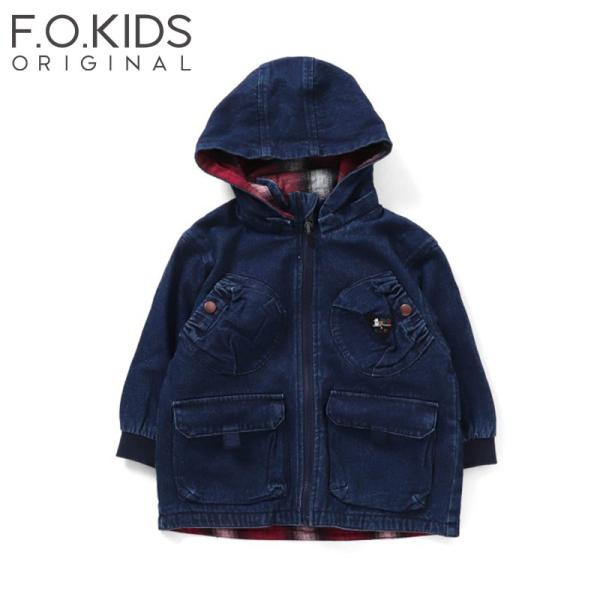 アウター F.O.KIDS TEBURA REVERSIBLE PARKA mini 130cm デ...