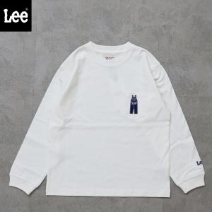 トップス Lee WAPPEN POCKET L/S TEE 150cm WHITE