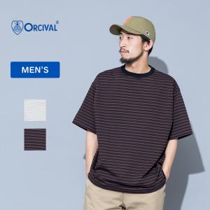 トップス(メンズ) ORCIVAL 24春夏 クルーネック ショートスリーブ プルオーバー 4(Mサイズ相当) DK.NAVY×BROWN｜naturum-outdoor