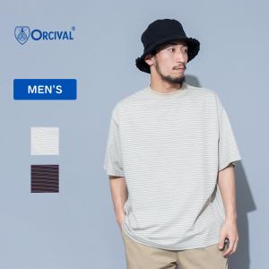 トップス(メンズ) ORCIVAL 24春夏 クルーネック ショートスリーブ プルオーバー 4(Mサイズ相当) BEIGE×BROWN｜naturum-outdoor